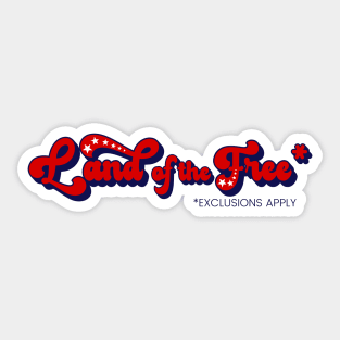 Land of the Free Patriotic Design Sticker